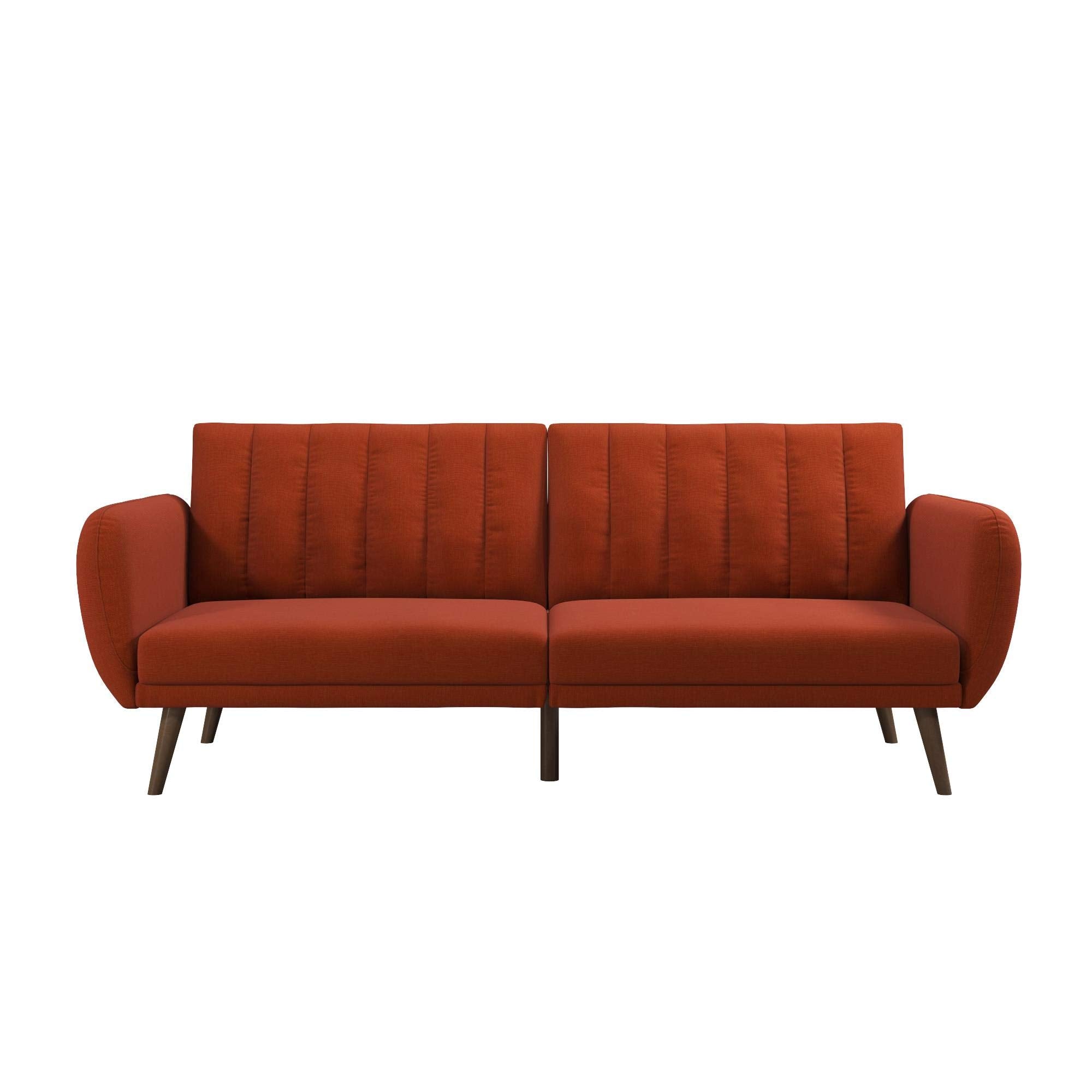 Brittany Linen Futon, Persimmon Orange, Model Number: 2115529N
