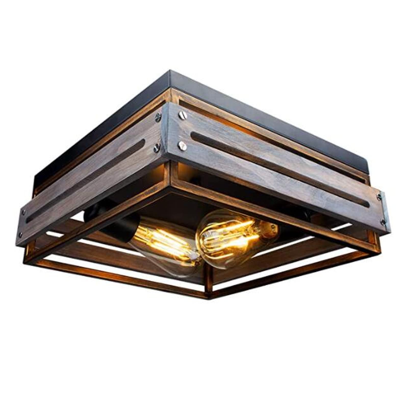 Farmhouse Ceiling Light 2 Lights Industrial Ceiling
