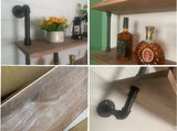 Pipe Shelves Industrial Pipe Shelving Shelves Real wood Industrial Floating Pipe Shelves