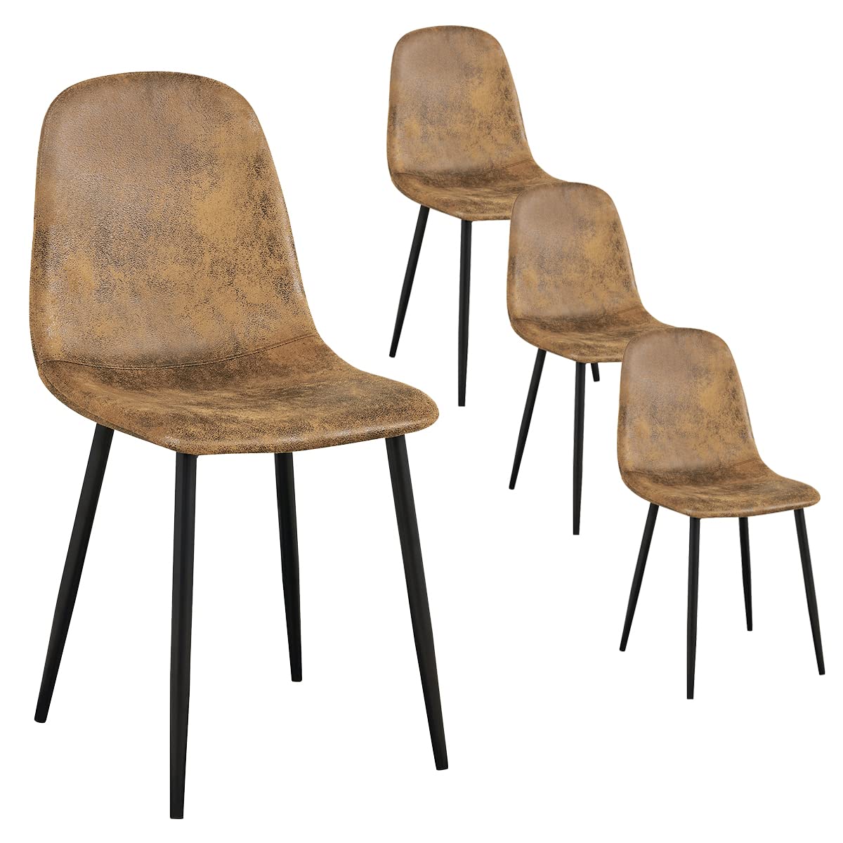 Dining Chairs Set of 4, Modern Mid-Century Style Dining Room Side Chairs