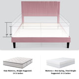 Queen Bed Frame/Velvet Upholstered Bed Frame