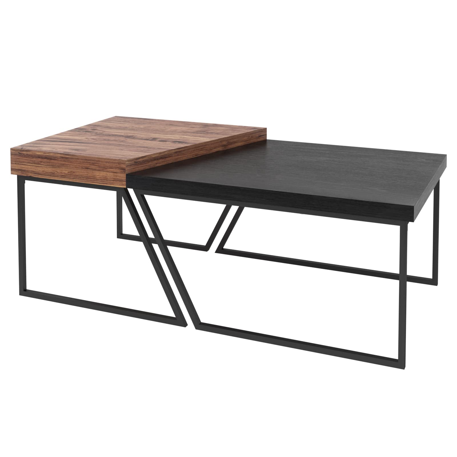 Nesting Table, Modern Stacking Side Table Set of 2