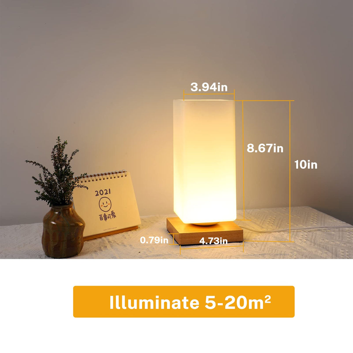 Vase Table Lamp Rechargeable Touch Lamp Dimmable Flower