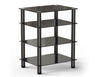 4-Tier Media Stand Audio/Video Component Cabinet with Glass Shelf