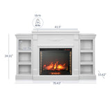 Electric Faux Fireplace TV Stand Mantel Heater