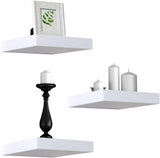 Square Floating Shelf for Wall - 3 Small Shelves with Invisible Mounting Brackets