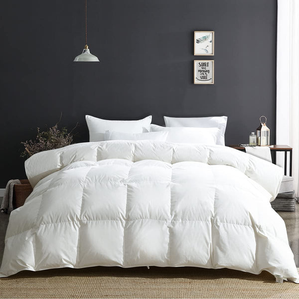 Luxury 100% Organic Cotton Goose Feathers Down Comforter California King  Duvet Insert