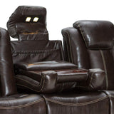 Omega Home Theater Seating - Leather Gel - Power Recline - Power Headrests