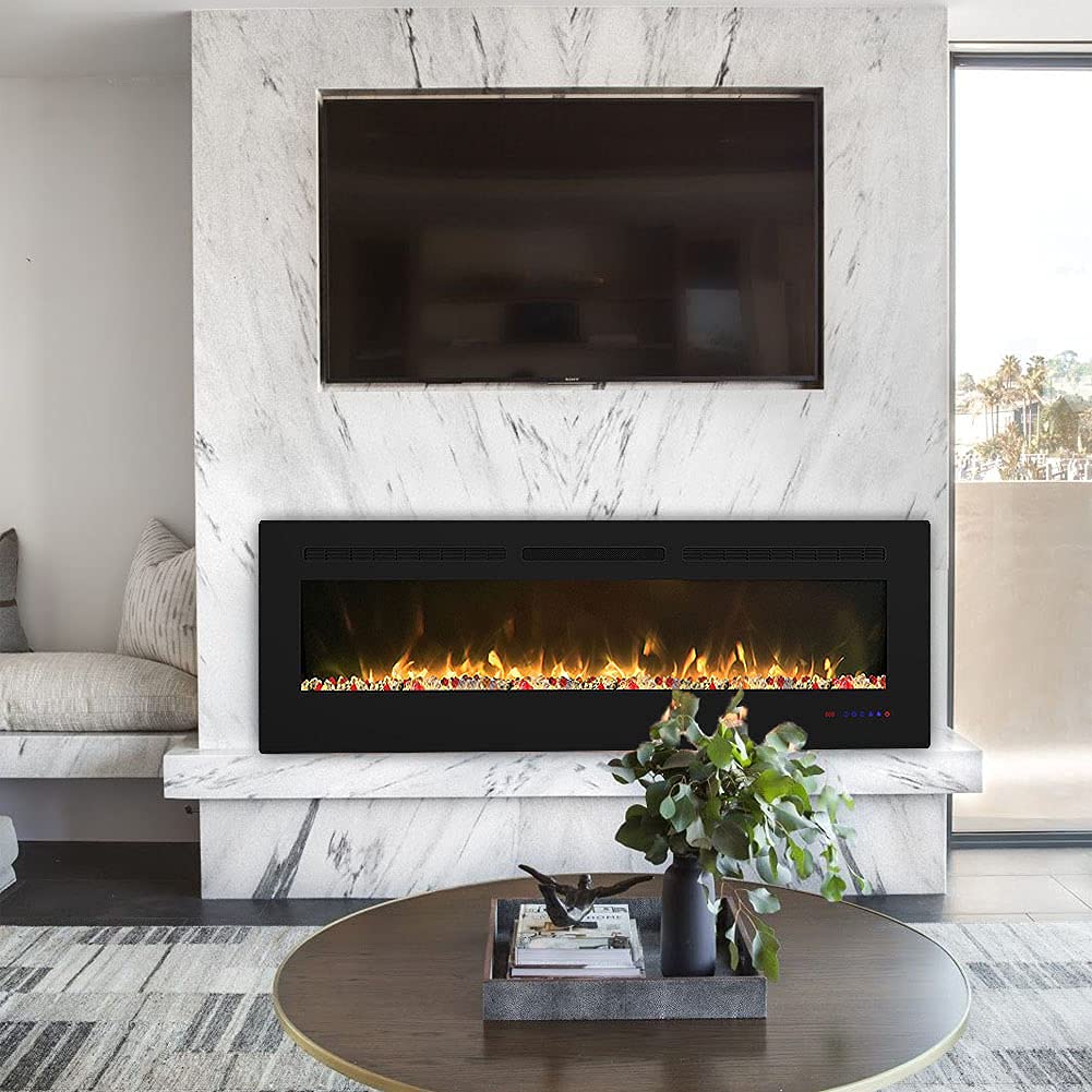 Wall Mounted & Recessed Electric Fireplace Insert