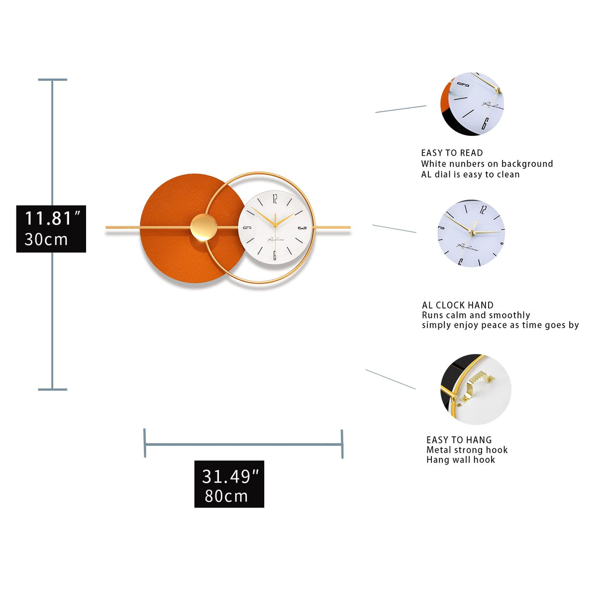 Extra Large Wall Clocks for Living Room Decor Modern