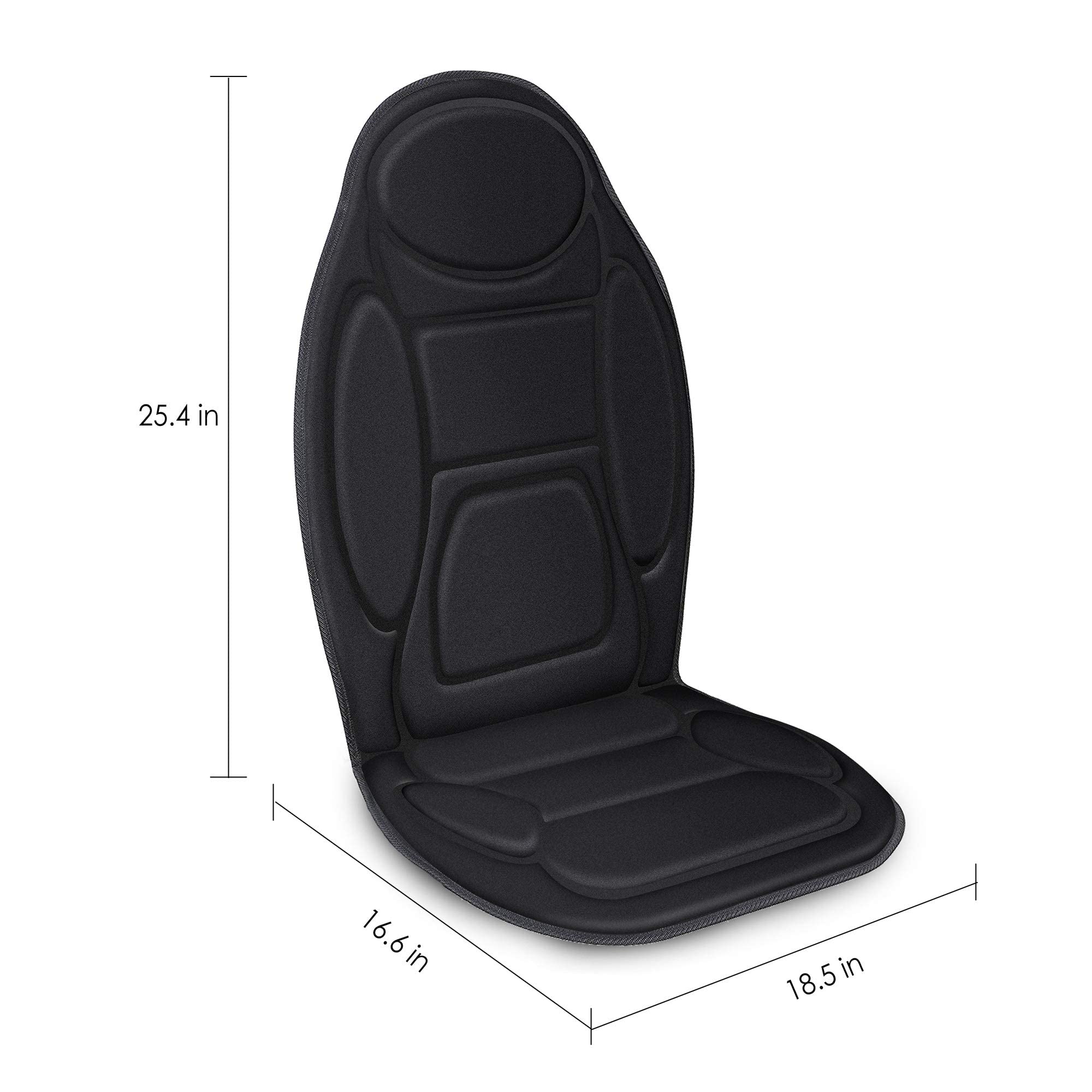 VibeRelief Heated Vibration Massage Seat Cushion – Custom Zones, Safe Heat & 6 Motors