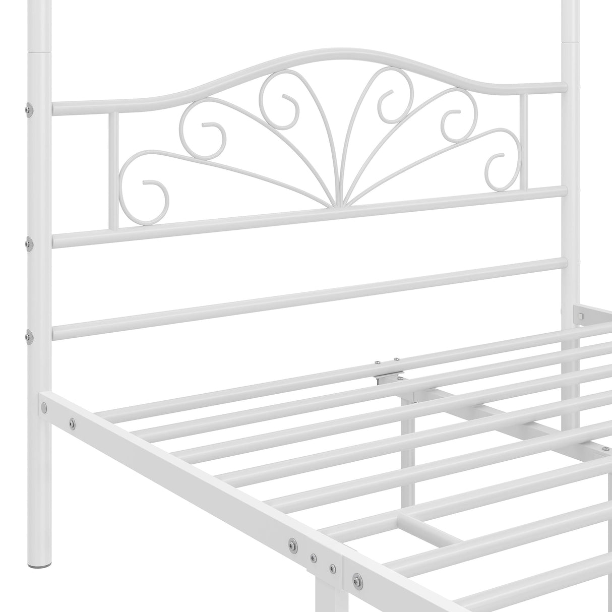 Full Canopy Bed Frames Graceful Scroll Metal Canopy