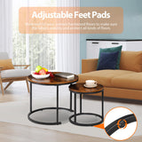 Nesting Coffee Table Modern End Table Set of 2