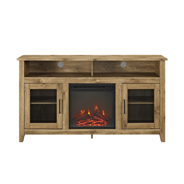 Highboy Fireplace TV Stand for TVs up to 65 Inches