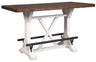 Valebeck Rustic Farmhouse 36" Counter Height Dining Table