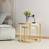 Gold Nesting Coffee Table Set of 2