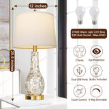 Gold Table Lamps for Living Room Set of 2