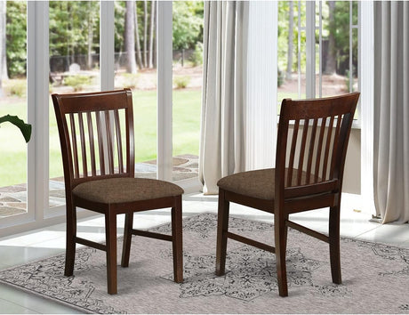 East West Furniture NFC-MAH-W Norfolk, Set of 2, Mahogany