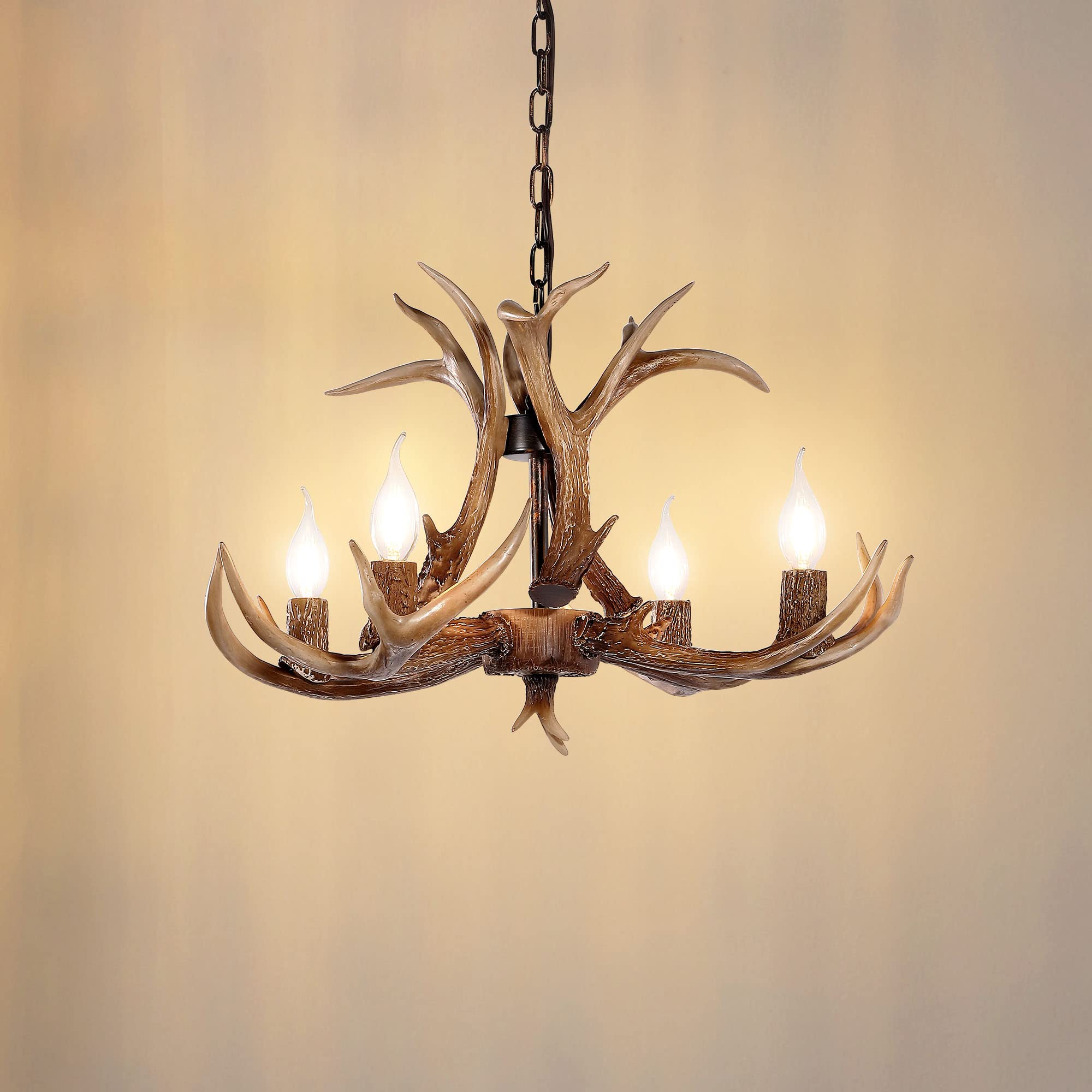 Antler Chandelier Lighting Deer Lamp Vintage Rustic Farmhouse