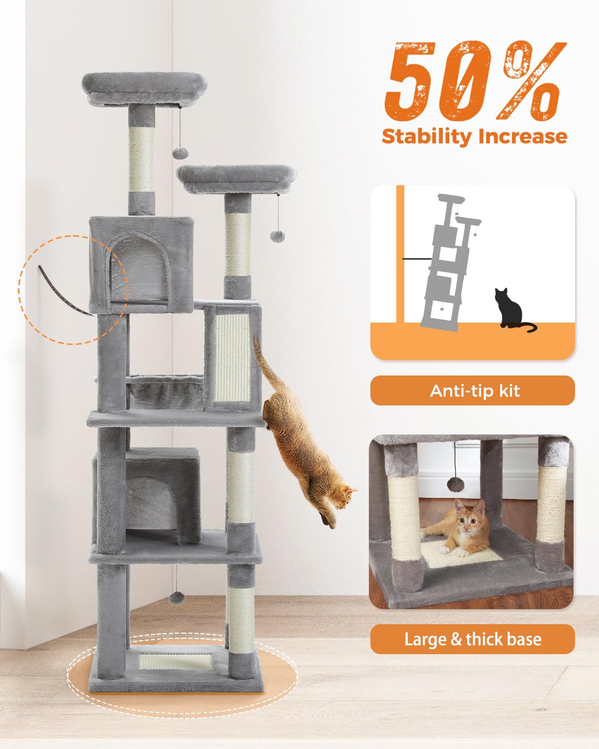 Large Cat Tree for Indoor Cats