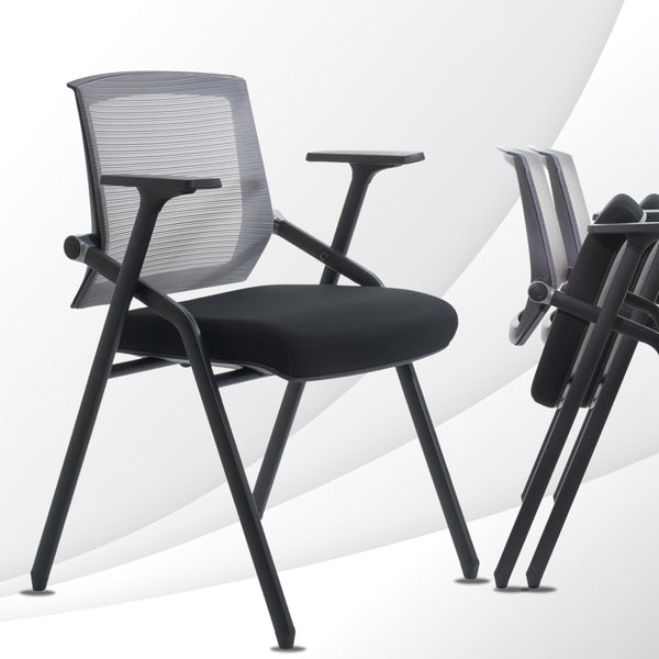 2 Pack Stackable Conference Room Chairs with Paddle Folding Office Chair Foldable Desk Chair