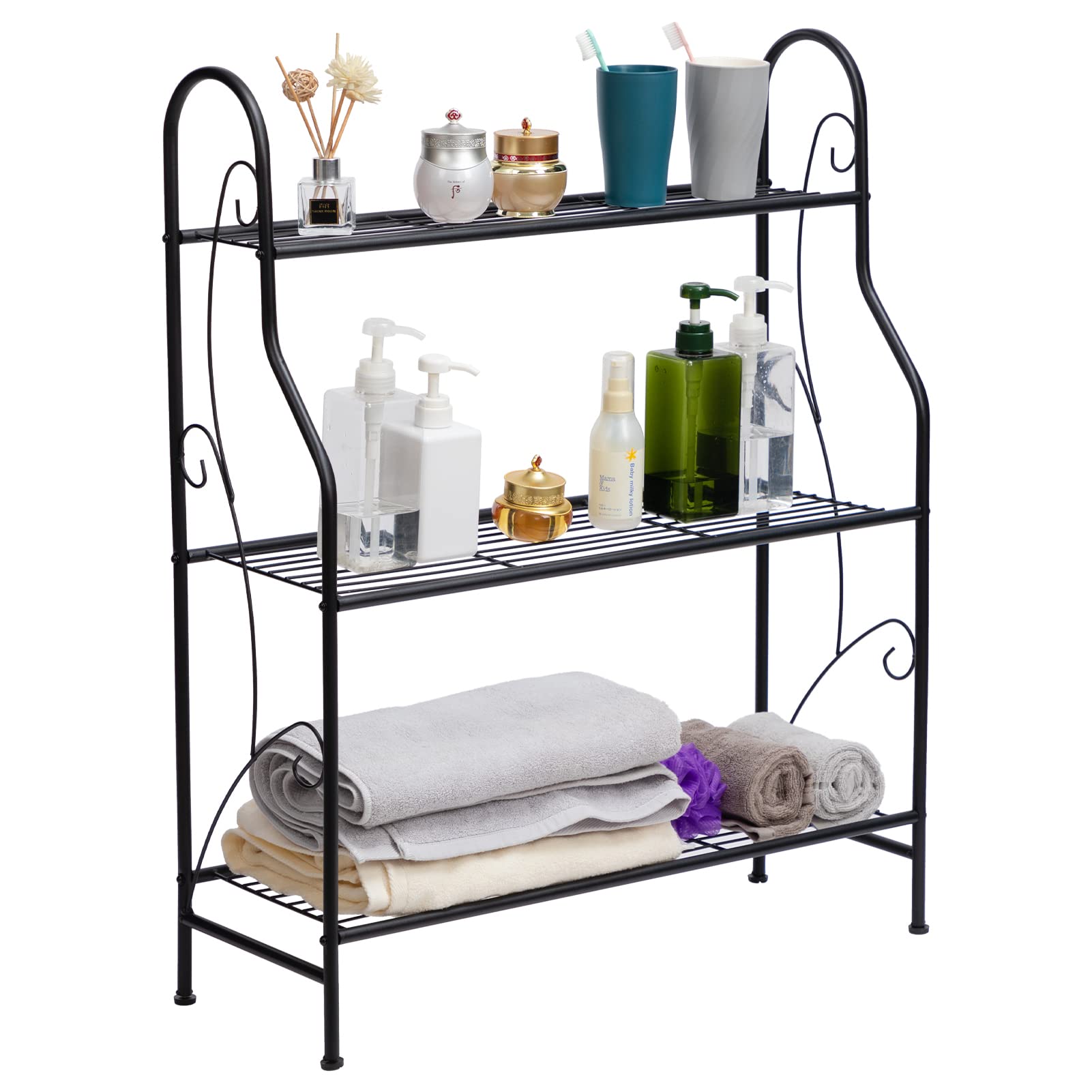 Florara Metal Tiered Plant Shelf – 3 Tier Decorative Rack