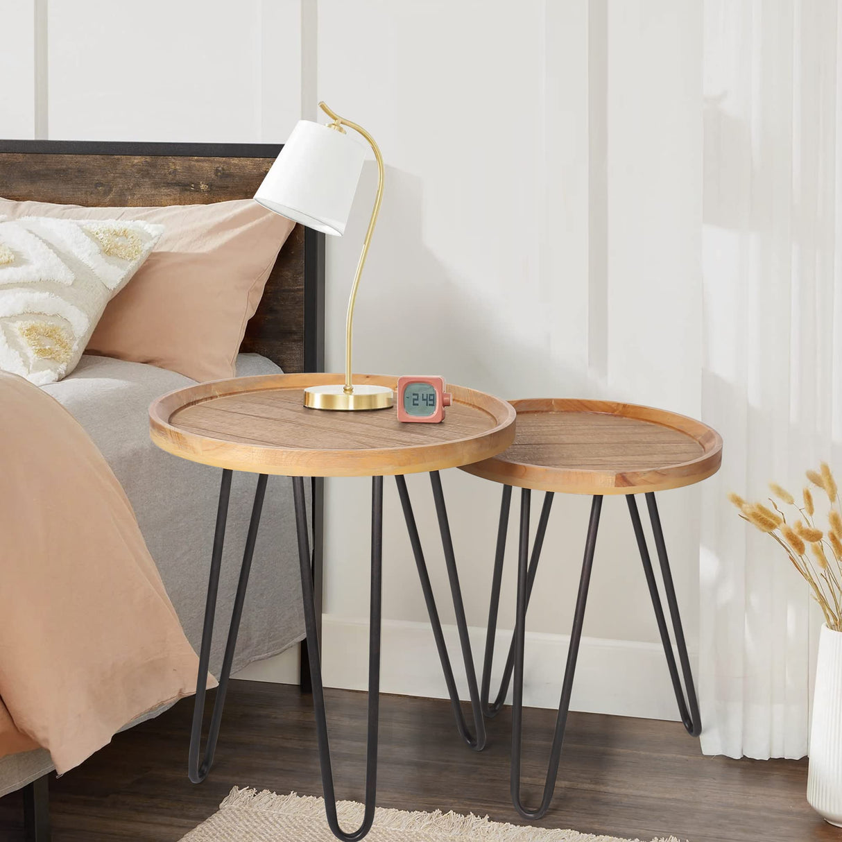 Nesting Tables for Living Room, Round Nesting Coffee Table