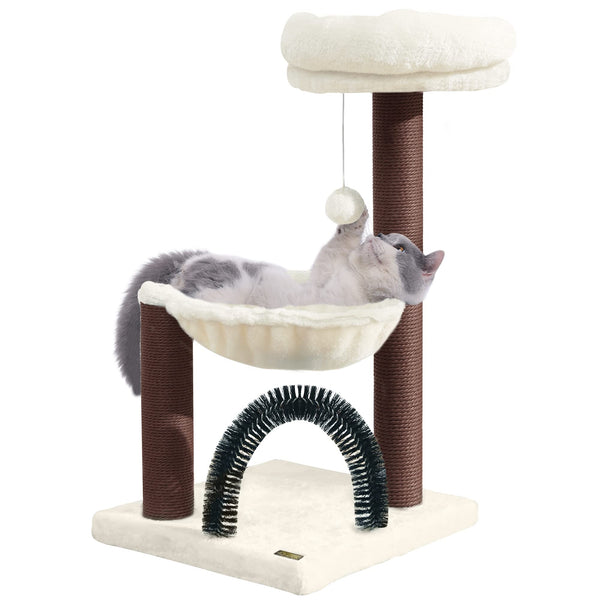 cat Tree,27.8 INCHES cat Tower for Indoor Cats, Multi-Level Cat Tree with Scratching Posts