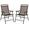 Set of 2 Patio Chairs, Outdoor Folding Lawn Chairs for Beach