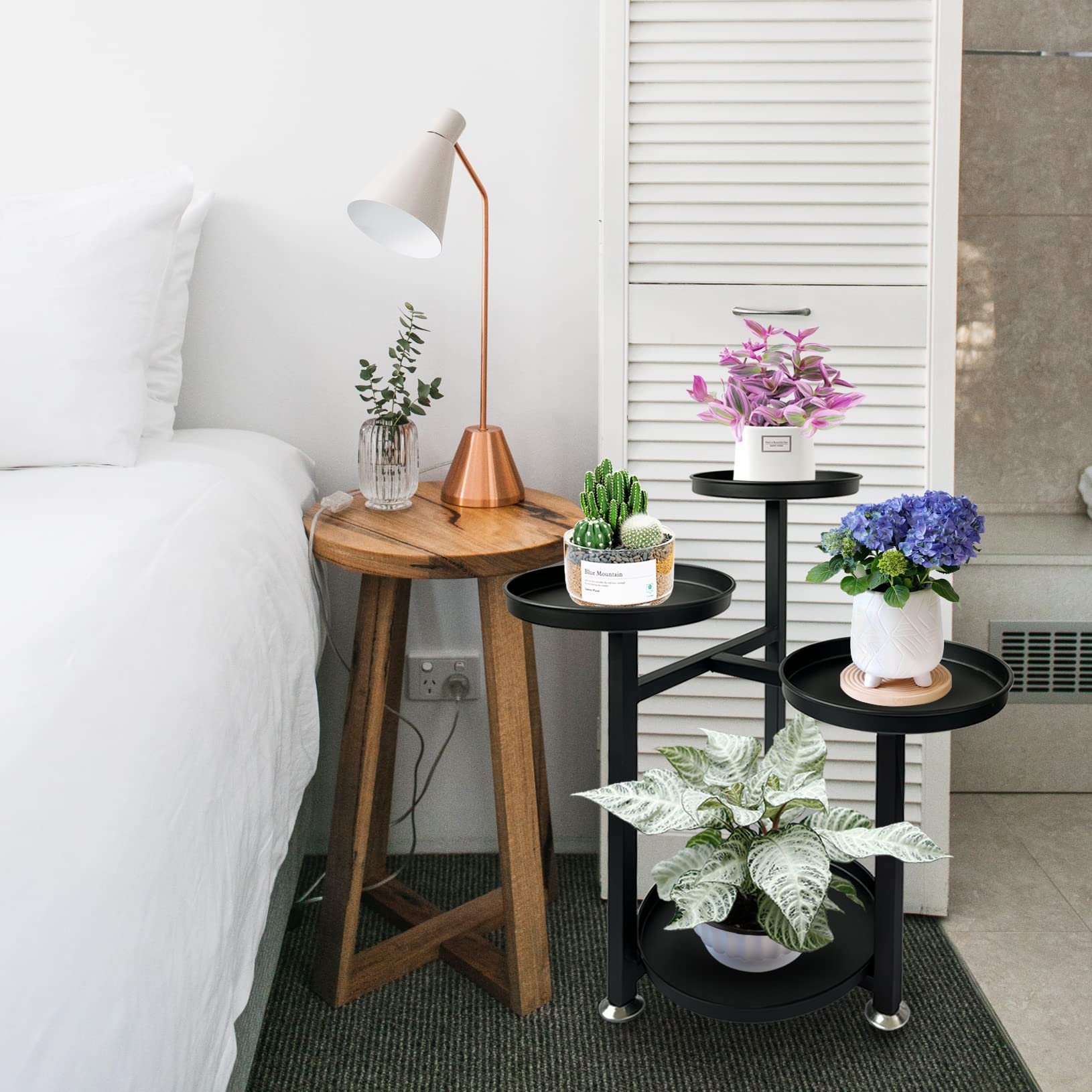 Verdura Staggered Plant Stand – 3 Tier Wooden Display