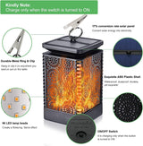 Solar Lantern Lights Dancing Flame Waterproof Outdoor Hanging Lantern