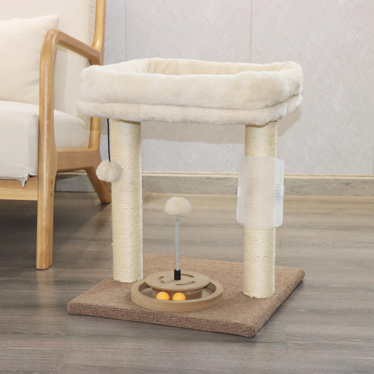 Cat Tree Scratching Post,Small Cat Tower with Perch Bed