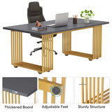 70.9" Modern Executive Desk, Wood Office Desk