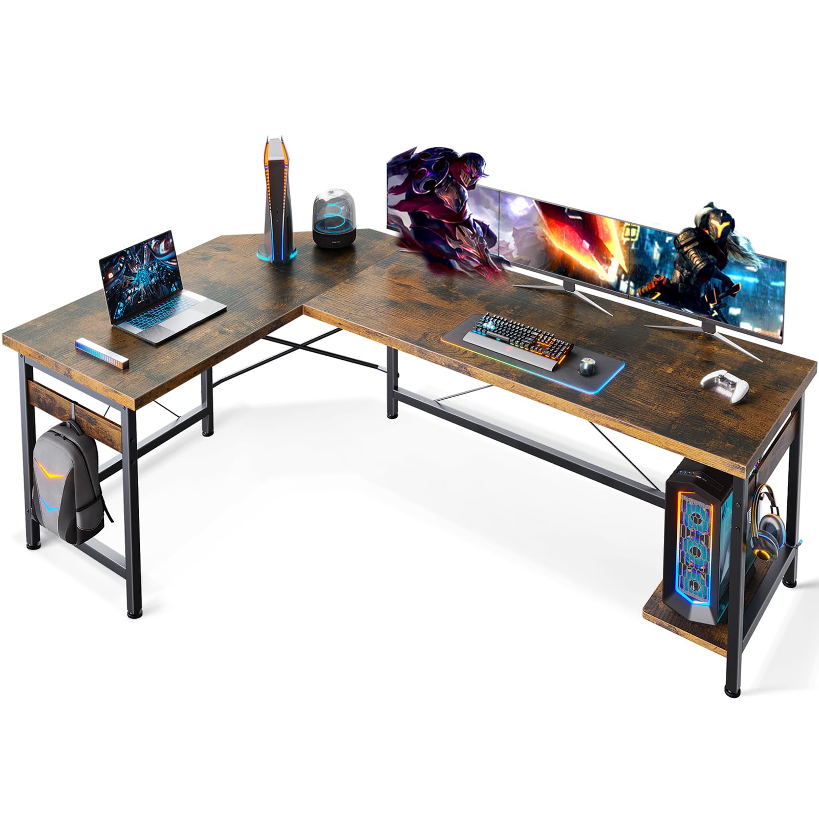 Corner Computer Desk, Sturdy Home Office Computer Table