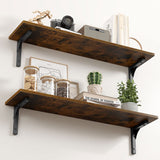 31.5 Inch Long Wall Shelves for Bedroom,Set of 2 Wooden Shelves for Wall Decor