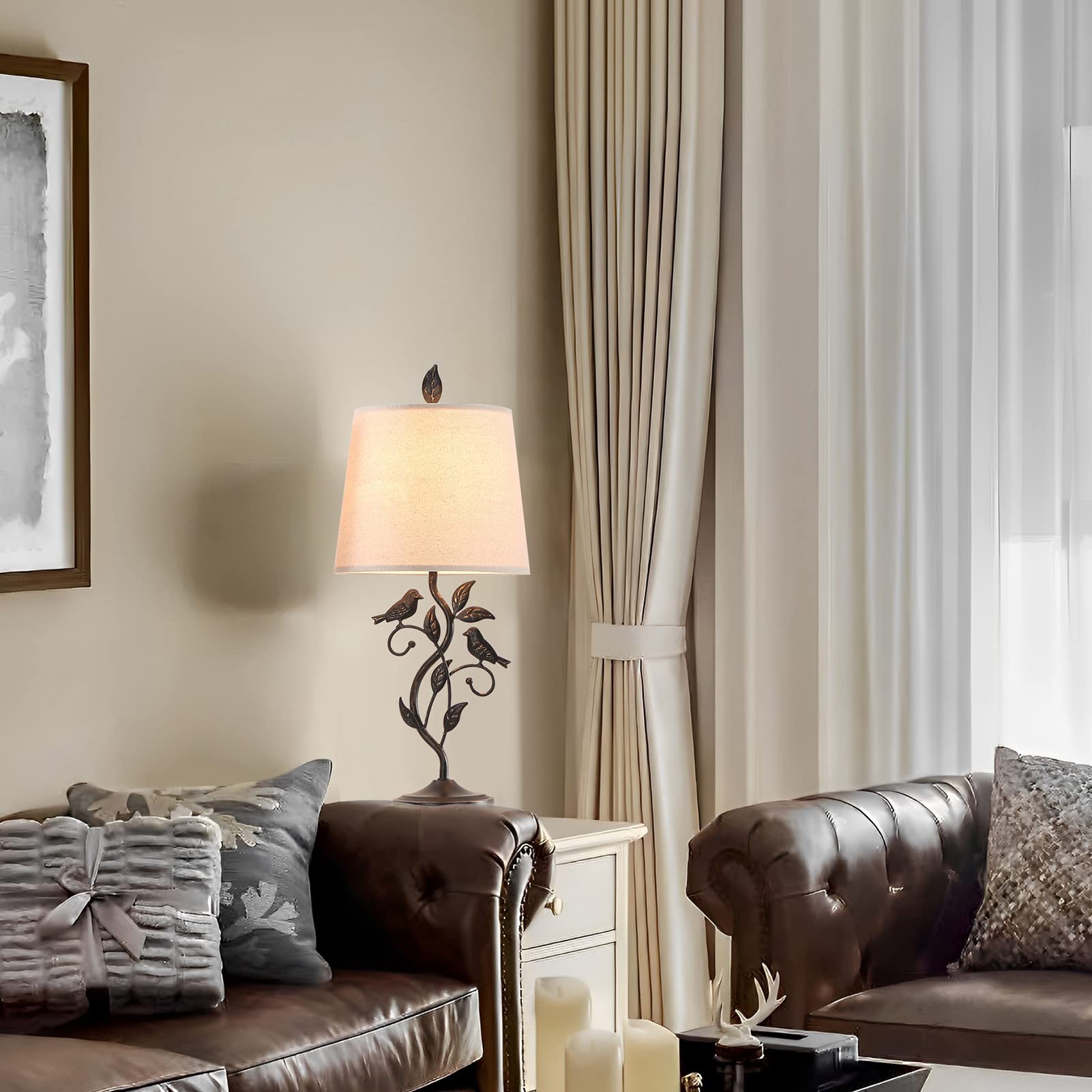 Set of 2 Touch Control Living Room Table Lamps