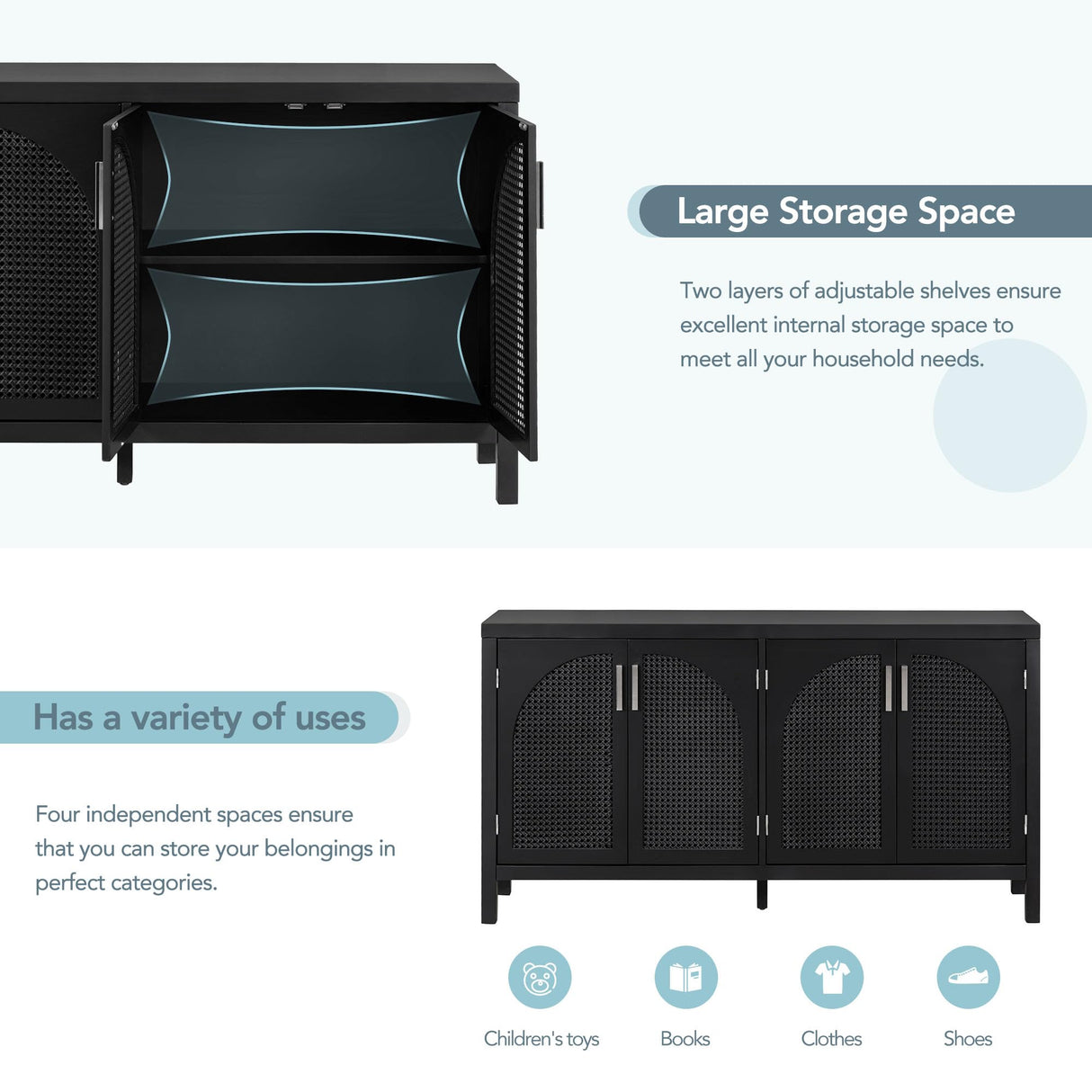 Modern Large Storage Space Kitchen Buffet Sideboard