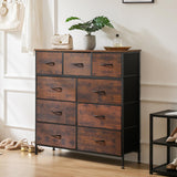 Dresser for Bedroom, Storage Drawers, Tall Dresser Fabric Storage Tower