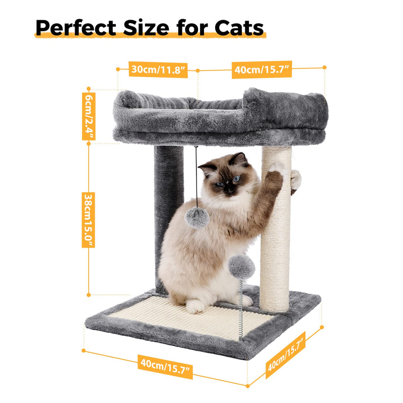 Cat Scratching Post Bed, Featuring with Soft Perch Sisal-Covered Scratch Posts