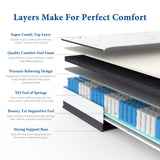 Queen Mattresses, 10 Inch Queen Size Hybrid Mattress, Bed in A Box