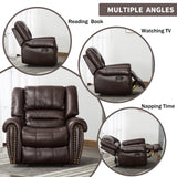 Leather Recliner Chair, Classic and Traditional Manual Recliner Chair