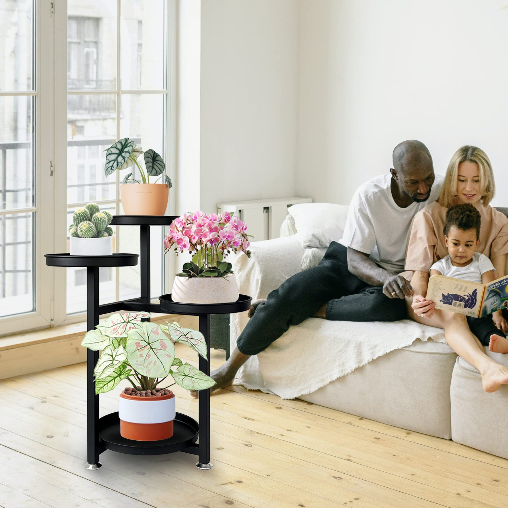 Verdura Staggered Plant Stand – 3 Tier Wooden Display