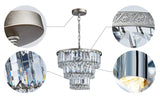 Modern Crystal Chandelier with 5 Lights and 3-Tier