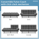 Futon Sofa Bed, Memory Foam Foldable Couch Convertible Loveseat Sleeper