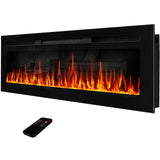 60" Electric Fireplace Inserts, Wall Mounted or Recessed Inserts