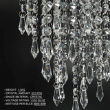 3 Lights Mini Crystal Flushmount Chandelier Fixture