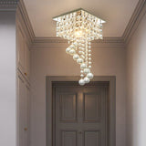 Modern Small Chandeliers Ceiling Light Fixture Square Flush