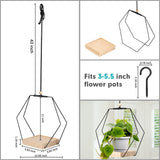 Plant Hanger with Wood Base