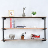 Floating Shelves for Wall Industrial Pipe Shelving,Pipe Shelves with Wood Shelf,Metal