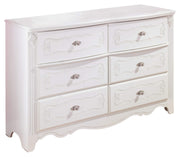 Children's Glam Youth 6 Drawer Dresser, White